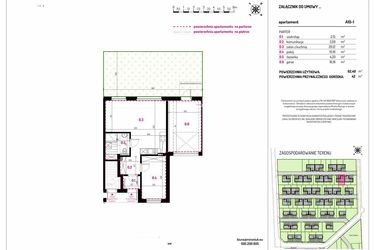 Rzut - Mieszkanie na sprzedaż 2 pokoje o powierzchni 62,4 m² - numer A10-1 w Aleja Kwitnącej Wiśni